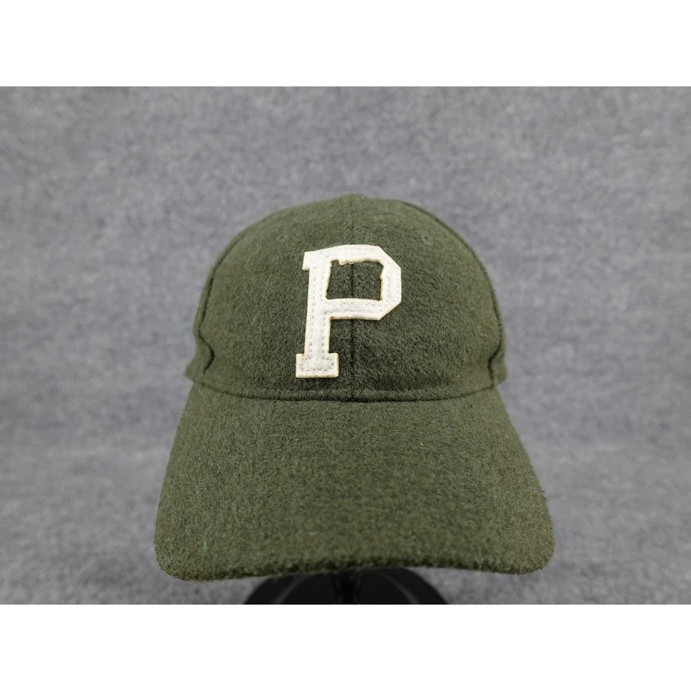 Portland Gear Baseball Cap Mens OSFM Green Wool Blend Leather Strap P Patch